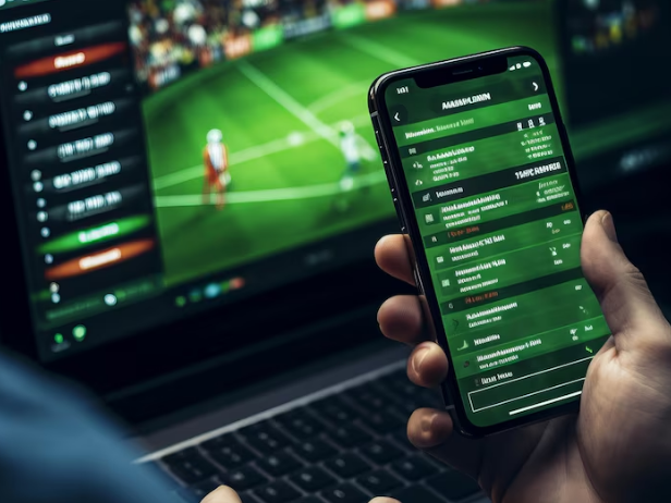 Na imagem, celular com aposta online em jogo de futebol.