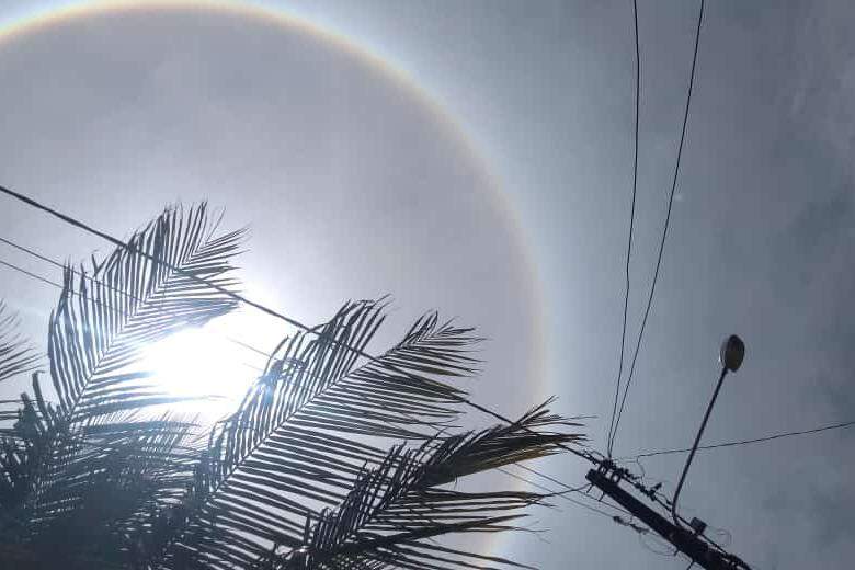 Halo solar chama a atenção de moradores de Belém; entenda o fenômeno