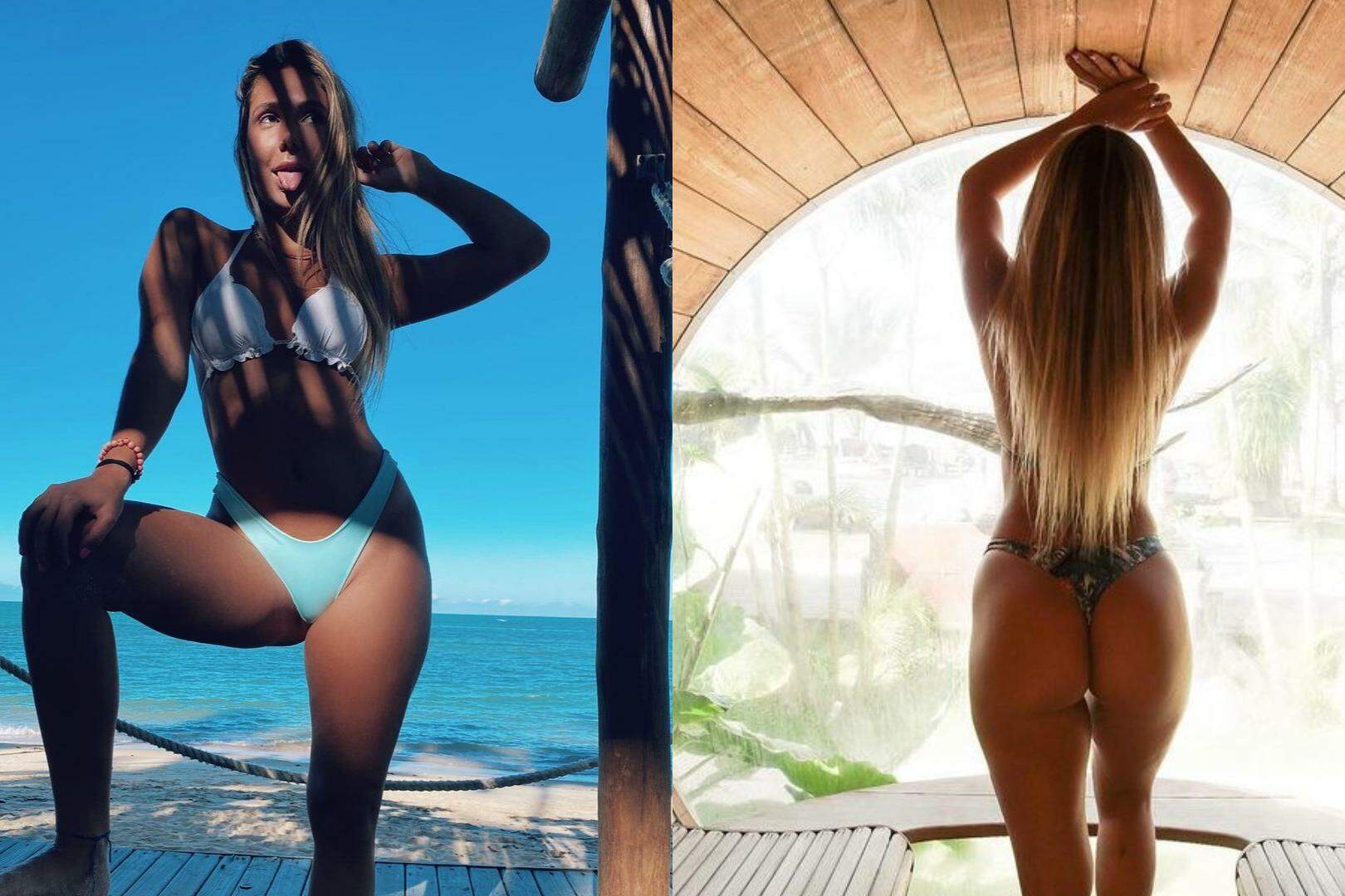 De biquíni, Carol Portaluppi ostenta bumbum redondinho | Cultura | O Liberal