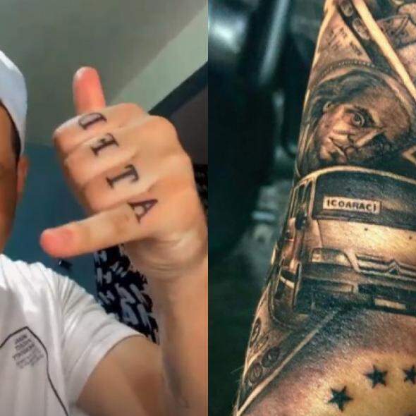 Paraense viraliza ao fazer tatuagem realista com o rosto de Helder