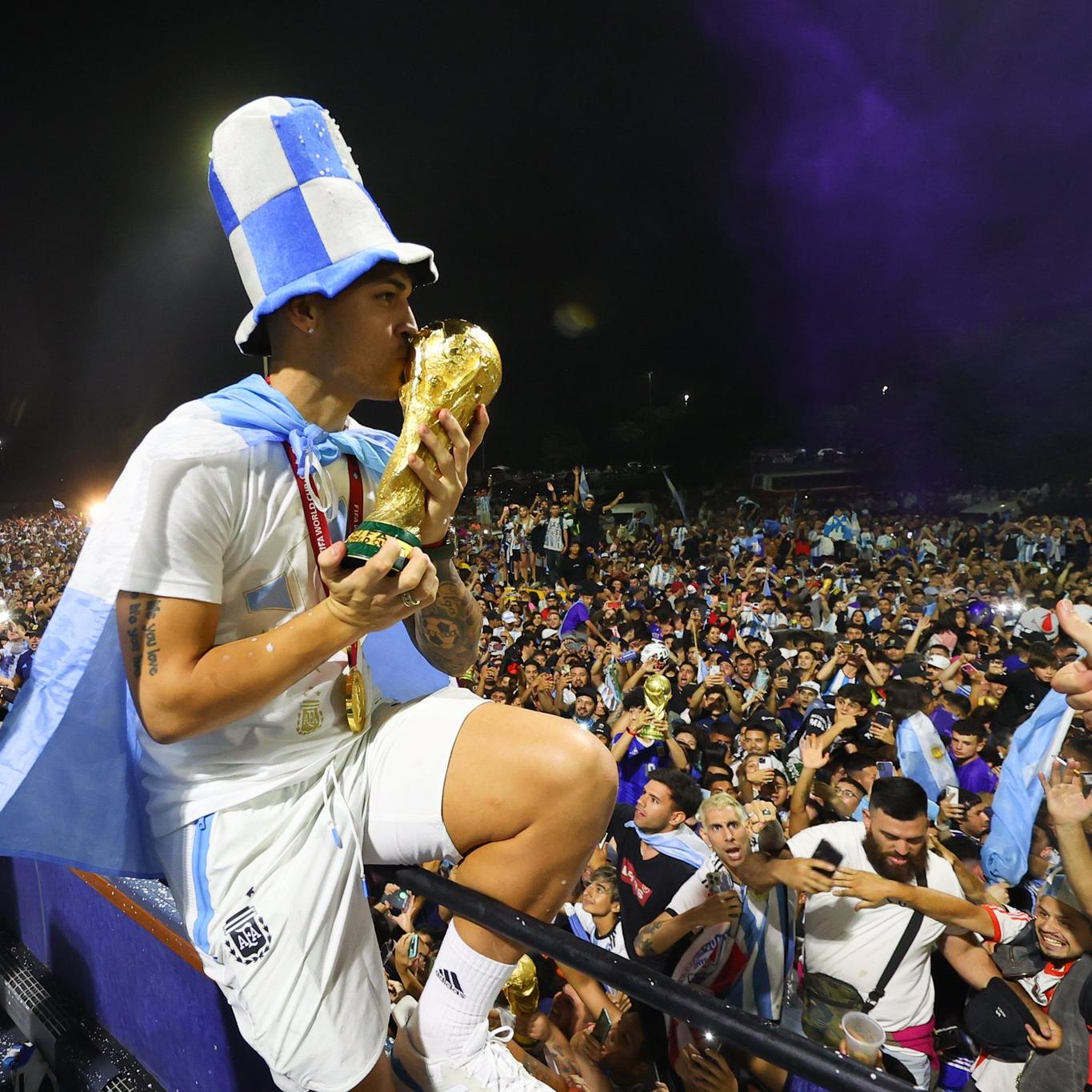 Veja fotos da comemoração dos jogadores da Argentina após o tri da