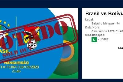 Ingressos para a estreia do Brasil nas Eliminatórias esgotam em site em  menos de 24 horas, futebol
