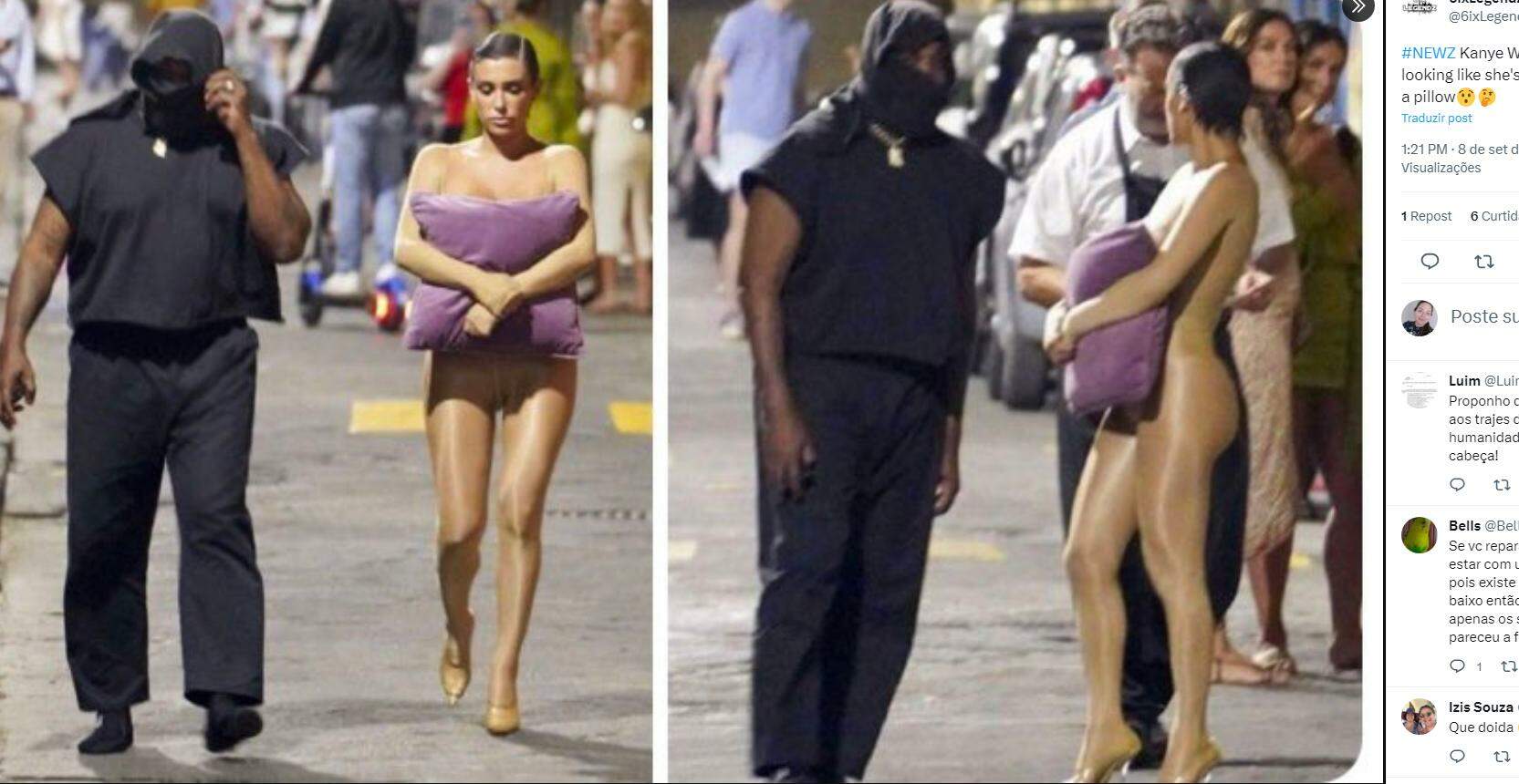 Esposa de Kanye West aparece seminua pelas ruas da Itália; fotos viralizam  na internet | Celebridades | O Liberal