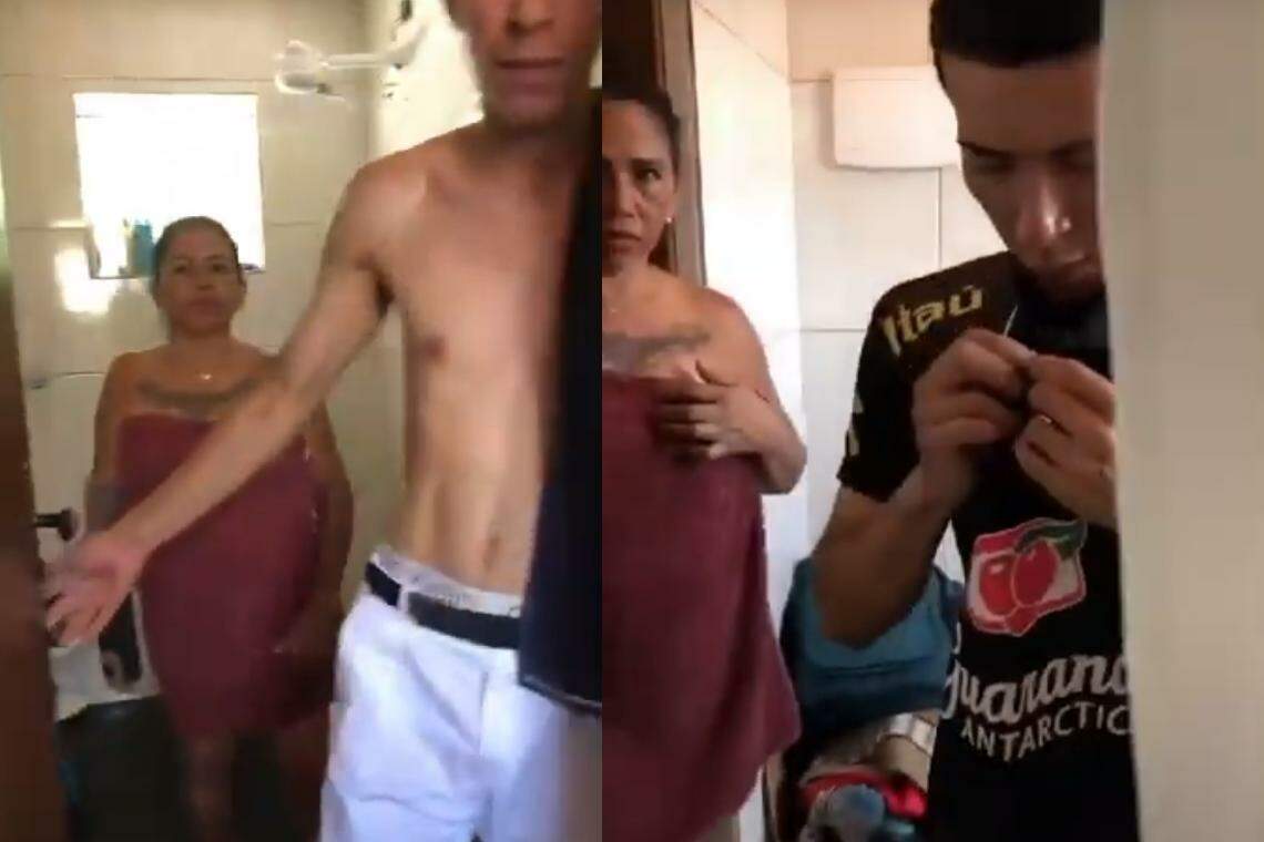 Mãe é flagrada com marido da própria filha no banheiro: 