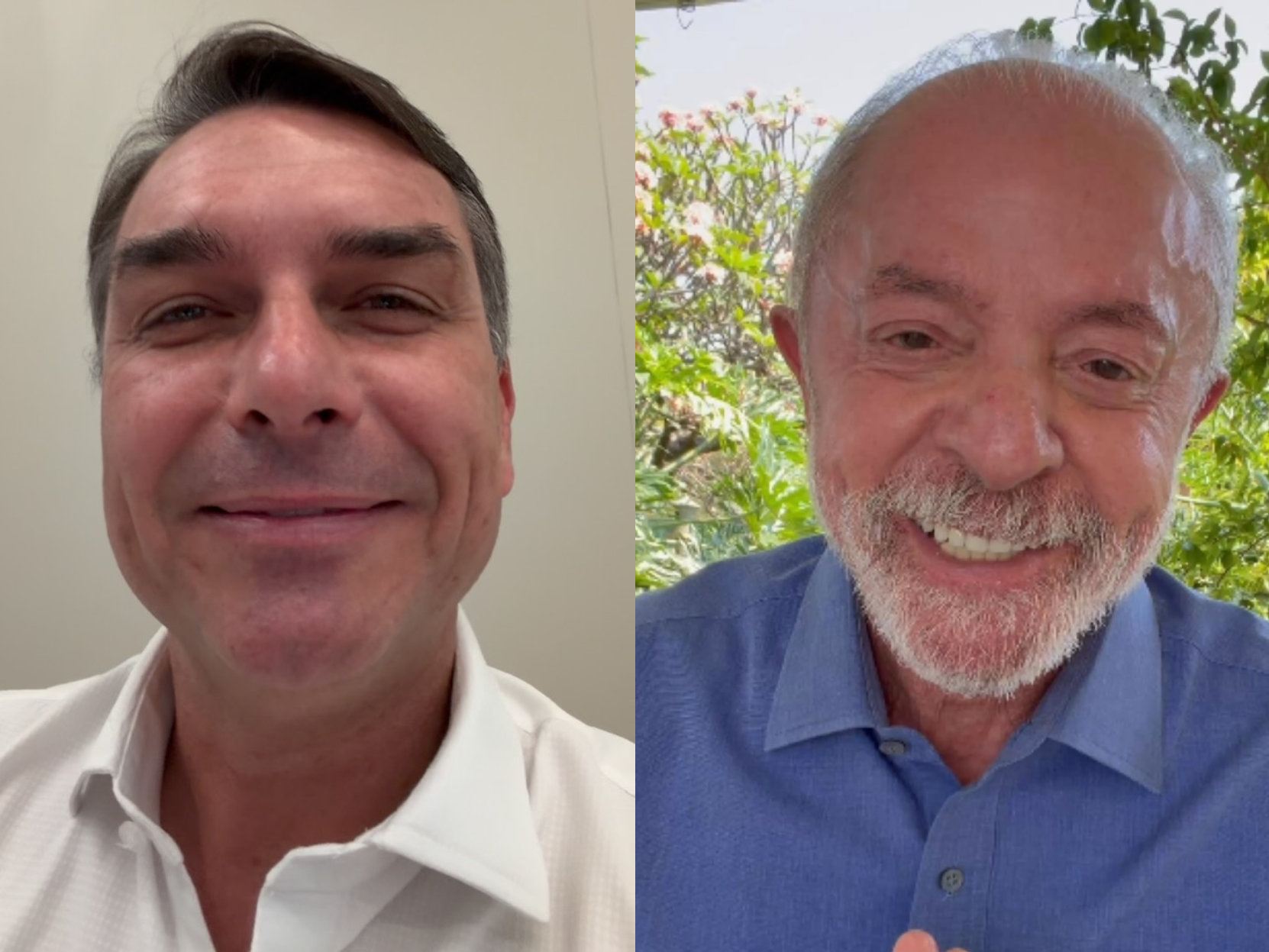 Flávio Bolsonaro e Lula